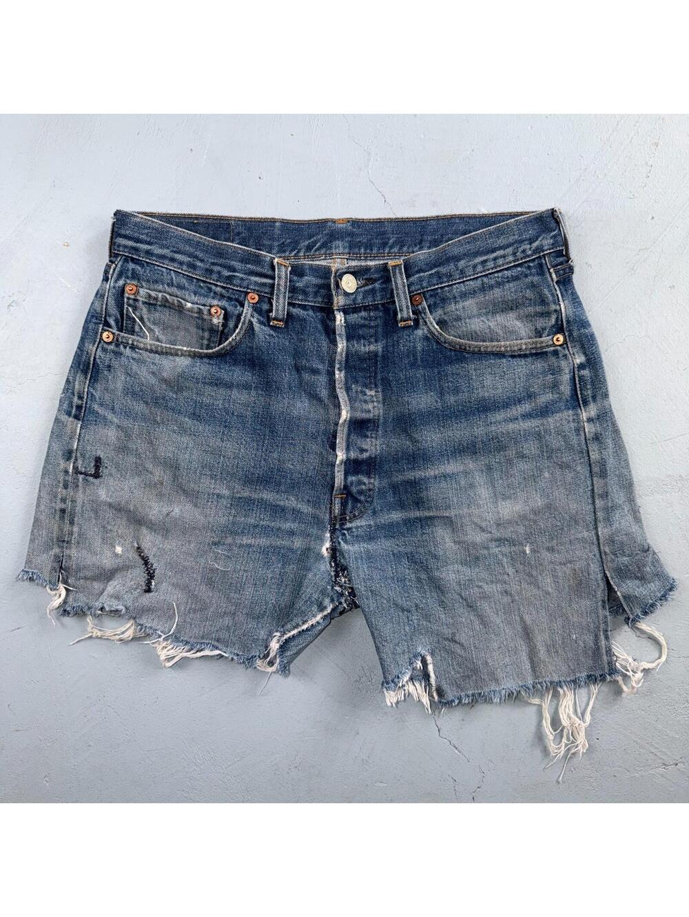 Levis 501 Vintage 70s SS Redline Selvedge USA XX Jeans Light Wash Shorts 31x5